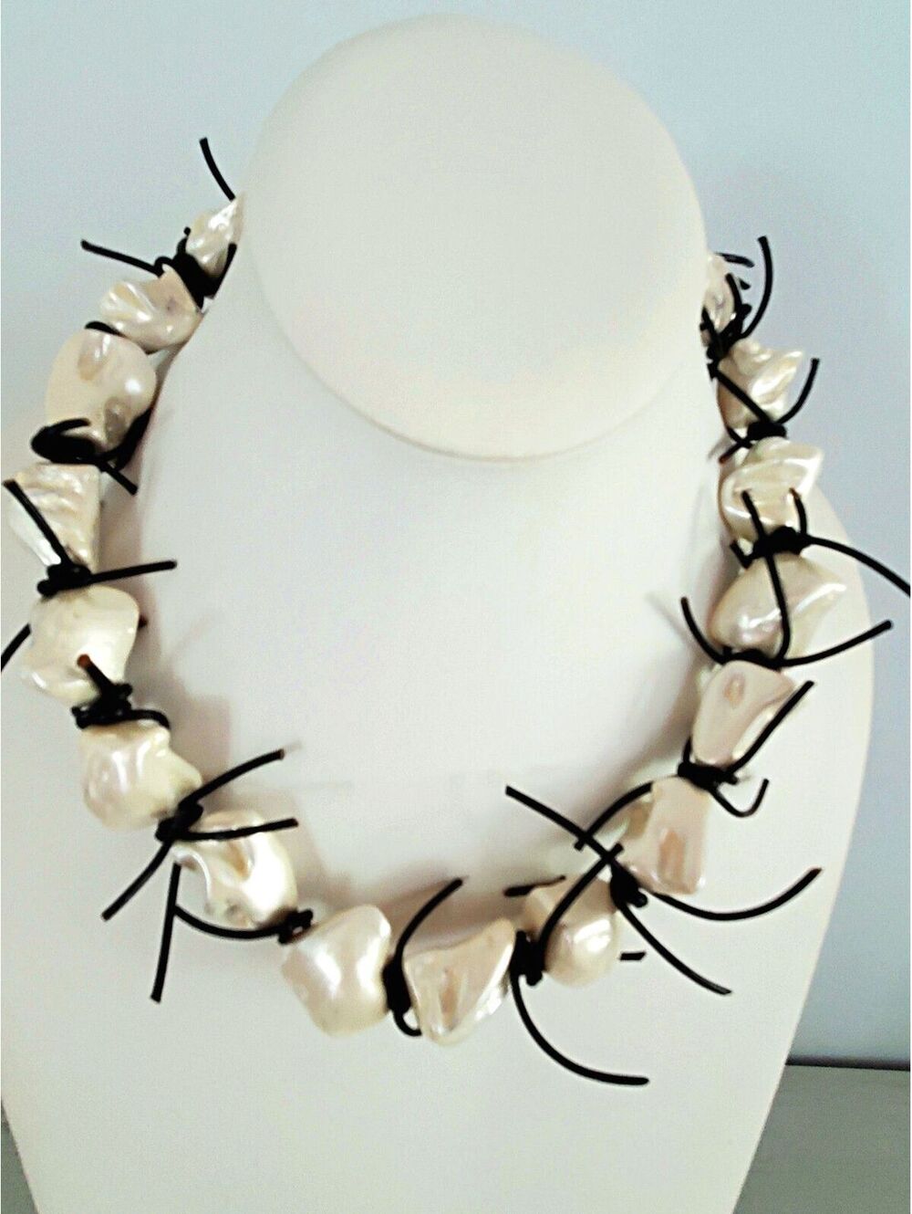 Faux Baroque Pearl Statement Necklace